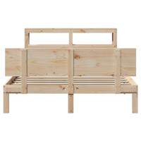 Bedframe met hoofdbord massief grenenhout 120x190 cm - thumbnail