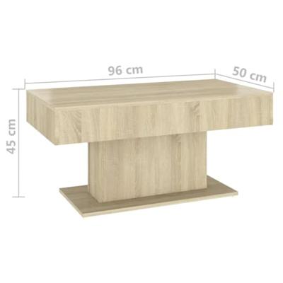 Salontafel 96x50x45 cm spaanplaat sonoma eikenkleurig
