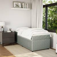 Boxspring met matras fluweel lichtgrijs 100x200 cm - thumbnail