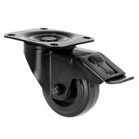 Adam Hall 372091 BLK zwenkwiel 80mm geremd zwart - thumbnail