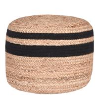 LABEL51 Poef gevlochten jute naturel - thumbnail