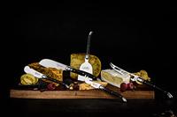 Laguiole Style de Vie Kaasmessen met Plank Premium Line - Zwart - thumbnail