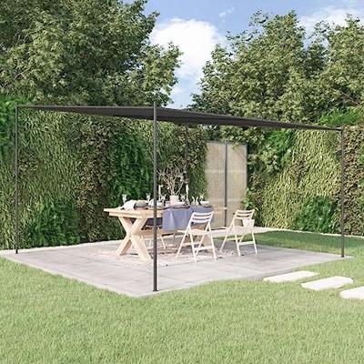 VidaXL Prieel 4x4 m 180 g/m² stof en staal antracietkleurig