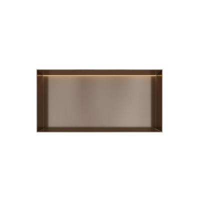 Hotbath &More Inbouwnis - 30 x 60 x 10 cm - Frameless - met LED-verlichting - Tuscan Bronze