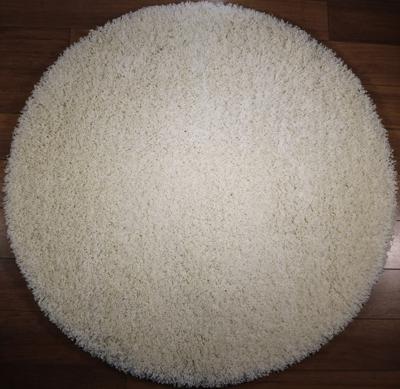 Hoogpolig vloerkleed shaggy Plus 963 5cm hoogte - gebrokenwit 120 cm Round