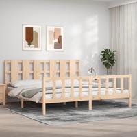Bedframe zonder matras massief grenenhout 200x200 cm - thumbnail