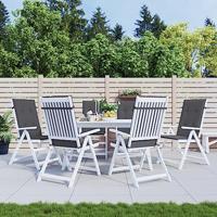 VidaXL Tuinstoelkussens 6 st hoge rug 120x50x3 cm stof antraciet - thumbnail