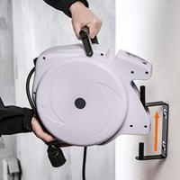 AS Schwabe 12645 Kabelhaspel voor aan de muur 20 m Zwart Randaarde haakse stekker, Penaarde stekker (type E) - thumbnail