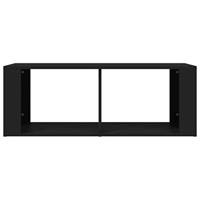 Salontafel 100x50x36 cm bewerkt hout zwart - thumbnail