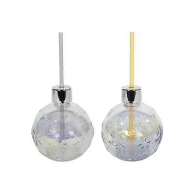 Svenska Living Beker kerstbal met rietje zilver/goud