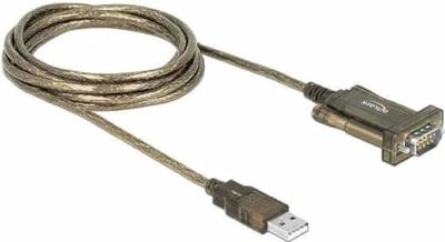 DeLOCK 64073 tussenstuk voor kabels USB Type-A RS-232 DB9 Transparant