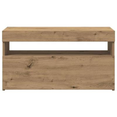 Tv-meubels met LED 2 st bewerkt hout artisanaal eiken