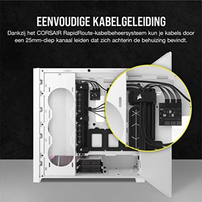 PC Case - Corsair - ICUE 5000D RGB Airflow - Middle Tower - 3 AF120 RGB Elite - White Fans