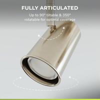 Riga - LED plafondlamp - 6 spots - Draaibaar en dimbaar - GU10 - Kantelbaar - Plafondspot - IP20 voor binnen - RVS - thumbnail