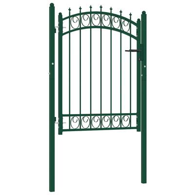 Poort met speerpunten 100x125 cm staal groen