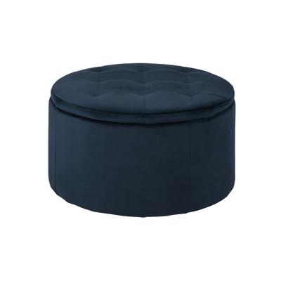 Bendt Poef 'Elith' Velvet, kleur Navy Blue Bendt Poef 'Elith' Velvet, kleur Navy Blue