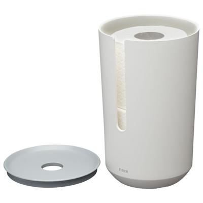 Tiger Tess Reserverolhouder met deksel vrijstaand Wit Lichtgrijs 1329220146