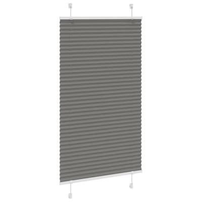 VidaXL Plissé rolgordijn 70x100 cm stofbreedte 69,4 cm antraciet - thumbnail