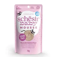 Schesir baby mousse kip en kip lever 70g - thumbnail