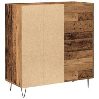 Platenkast artisanaal eikenkleurig 85 x 38 x 89 cm Bewerkt hout - thumbnail