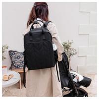 Luiertas - TINO - Rugzakvorm - Gewatteerd - Zwart - thumbnail