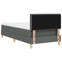Boxspringbed met matras stof donkergrijs 100x200 cm - thumbnail