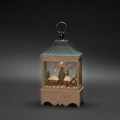 Konstsmide 4287-000 LED-lantaarn Kerstmarkt Warmwit LED Natuur Watergevuld, Timer