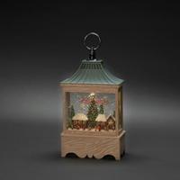 Konstsmide 4287-000 LED-lantaarn Kerstmarkt Warmwit LED Natuur Watergevuld, Timer - thumbnail