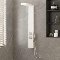 VidaXL Douchepaneelsysteem aluminium wit - thumbnail