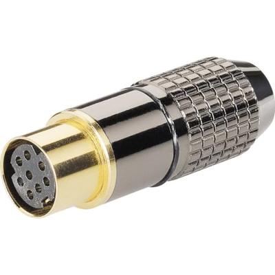 BKL Electronic 0204118 Miniatuur-DIN-connector Bus, recht Aantal polen: 8 Zwart 1 stuk(s)