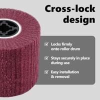 VidaXL Schuurrollen 3 pcs rood 12 x 12 x 10 cm synthetische vezel - thumbnail