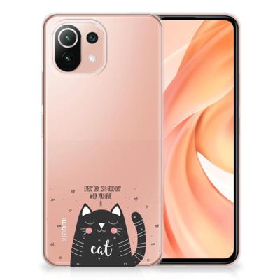Xiaomi Mi 11 Lite | 11 Lite 5G NE Telefoonhoesje met Naam Cat Good Day Xiaomi Mi 11 Lite | 11 Lite 5G NE Telefoonhoesje met Naam Cat Good Day