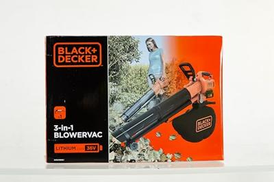 BLACK+DECKER 36V vacuümblazer-versnipperaar - Met batterij en oplader - Zak van 45L - thumbnail