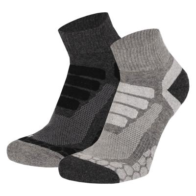 Xtreme Wandelsokken Quarter 2-pack Multi Grey-39/42 Xtreme Wandelsokken Quarter 2-pack Multi Grey-39/42