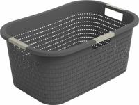 Rotho wasmand 40 liter country antraciet - thumbnail