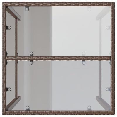 Tuinbartafel 70x70x110 cm poly rattan bruin Tuinbartafel 70x70x110 cm poly rattan bruin