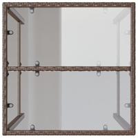 Tuinbartafel 70x70x110 cm poly rattan bruin - thumbnail