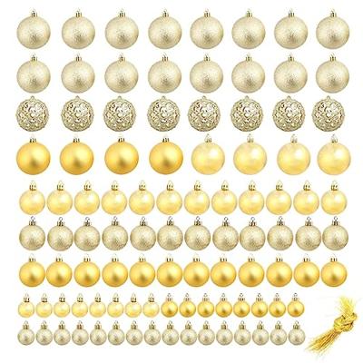 VidaXL 100-delige kerstballenset 3/4/6 cm goudkleurig - thumbnail