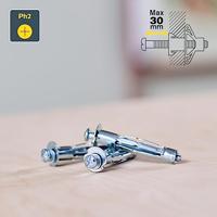 Wandpluggen en schroeven Rapid 5001550 Ø 11 x 52 mm M5 x 63 mm Metaal Uitbreiding 10 Stuks - thumbnail