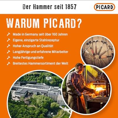 Picard Bankhamer | 800 g lengte 355 mm steellengte 355 mm | 3C-kunststof steel | 1 stuk - 0032700-0800 0032700-0800