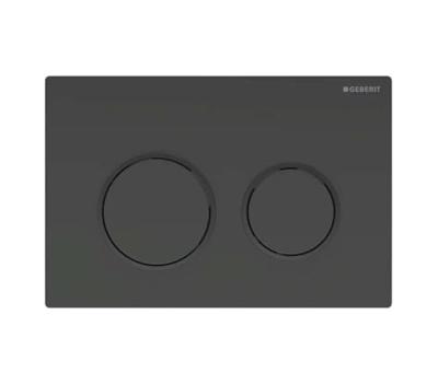 Geberit Drukplaat Omega 20 voor 2-toets Spoeling Mat Zwarte Ringen Zwart Geberit Drukplaat Omega 20 voor 2-toets Spoeling Mat Zwarte Ringen Zwart