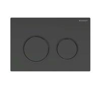 Geberit Drukplaat Omega 20 voor 2-toets Spoeling Mat Zwarte Ringen Zwart - thumbnail