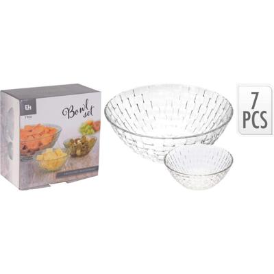 Excellent Houseware Schaal Glas Set 7-Delig