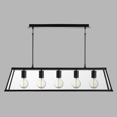 Searchlight Zwarte hanglampVoyager 5-lichts - 4614-5BK