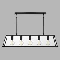 Searchlight Zwarte hanglampVoyager 5-lichts - 4614-5BK - thumbnail