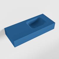 MONDIAZ LEX Jeans vrijhangende solid surface wastafel 70cm. Positie wasbak rechts - thumbnail