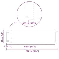 VidaXL Gazonranden 5 pcs zilver 100 x 25 x 0,07 cm - thumbnail
