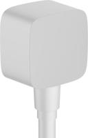 Hansgrohe FixFit muuraansluitbocht met terugslagklep, mat wit - thumbnail