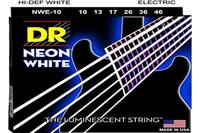 DR Strings NWE-10 Hi-Def Neon White Medium 10-46 elektrische gitaarsnaren - thumbnail