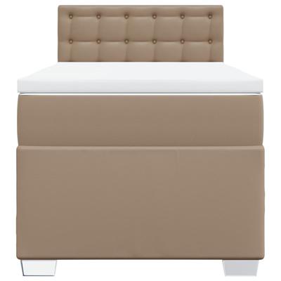 Boxspring met matras kunstleer cappuccinokleurig 180x200 cm - thumbnail